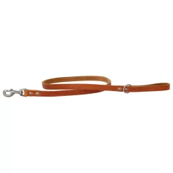 Adori Looplijn Vetleder Met Print - Hondenriem - 130x1.8 Cm Cognac M/L