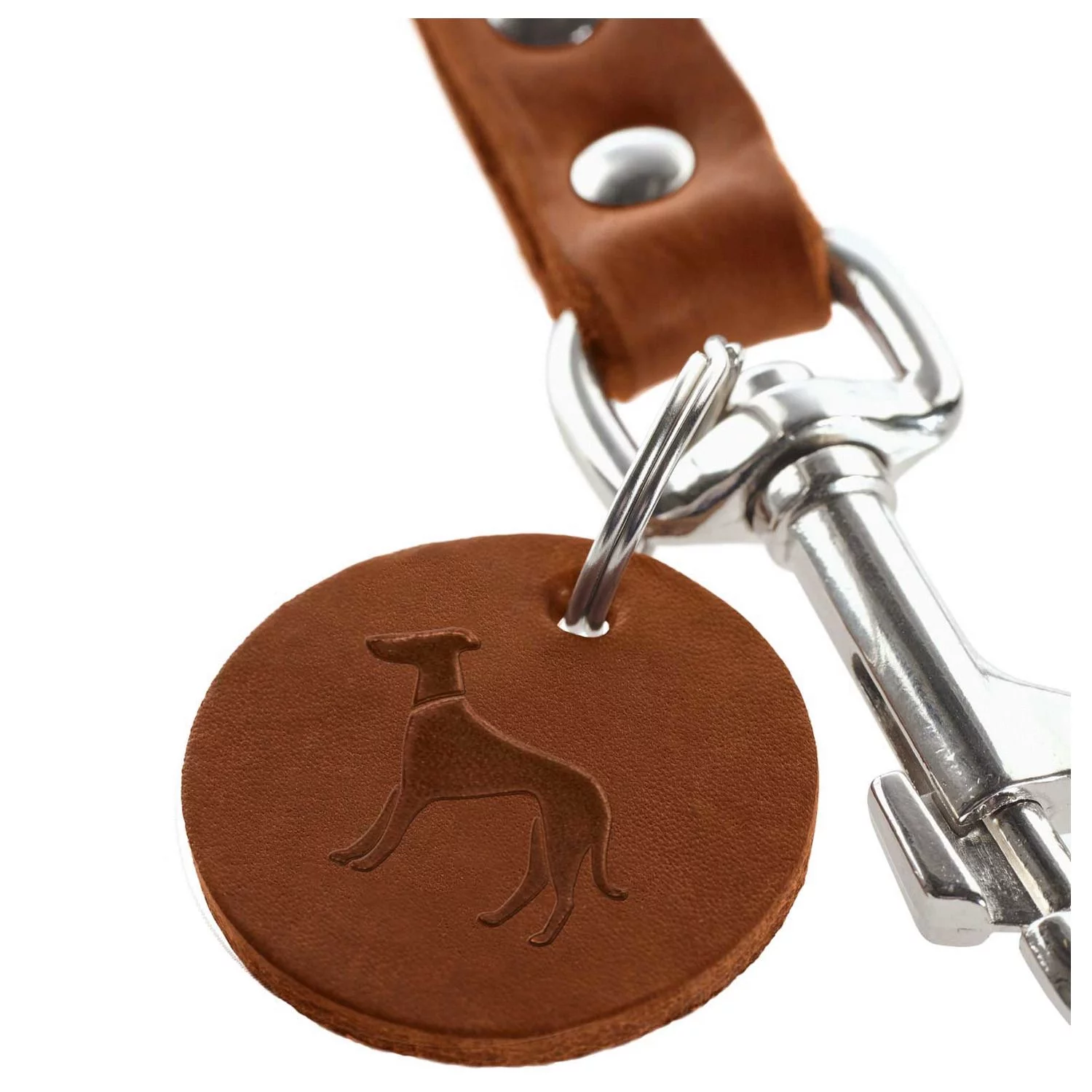 Hunter Verstelbare Looplijn Leder Cognac - Hondenriem 2 Hunter Verstelbare Looplijn Leder Cognac - Hondenriem - Afbeelding 2