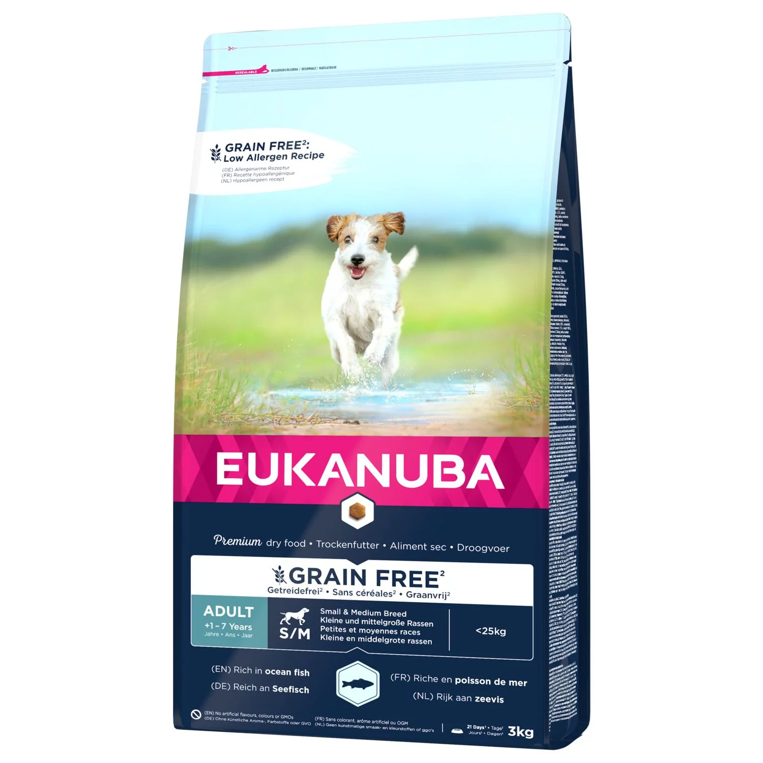 Eukanuba Adult Small Medium Grain Free Zeevis - Hondenvoer 2 Eukanuba Adult Small Medium Grain Free Zeevis - Hondenvoer - Afbeelding 2