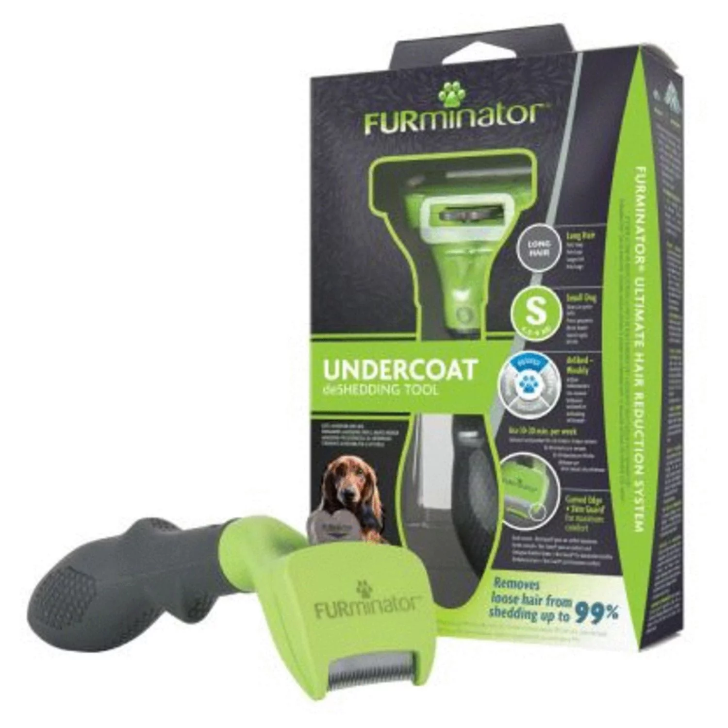 Furminator Hond Lang Haar - Hondenvachtkam - Groen S 3 Furminator Hond Lang Haar - Hondenvachtkam - Groen S - Afbeelding 3