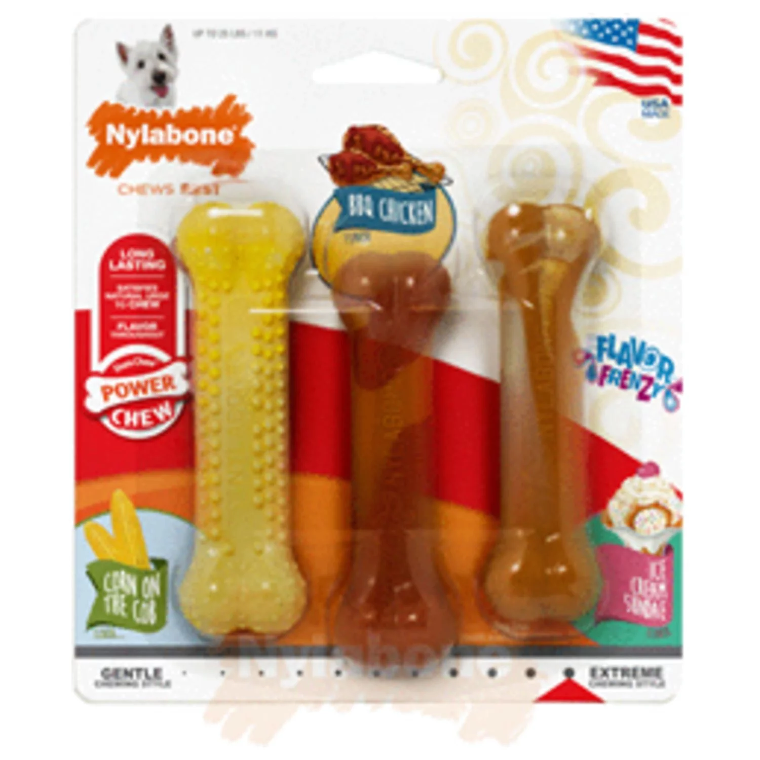 Nylabone Durachew Kit Summer - Hondenspeelgoed - Mais Barbecue Vanille 10.5x11.5x2 Cm Geel Bruin Creme 3 Stuks Voor Honden < 11kg S 1 Nylabone Durachew Kit Summer - Hondenspeelgoed - Mais Barbecue Vanille 10.5x11.5x2 Cm Geel Bruin Creme 3 Stuks Voor Honden < 11kg S