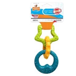 Nylabone Puppy Chew Teething Rings - Hondenspeelgoed - Bacon Groen Geel Blauw Voor Honden Tot 11kg S
