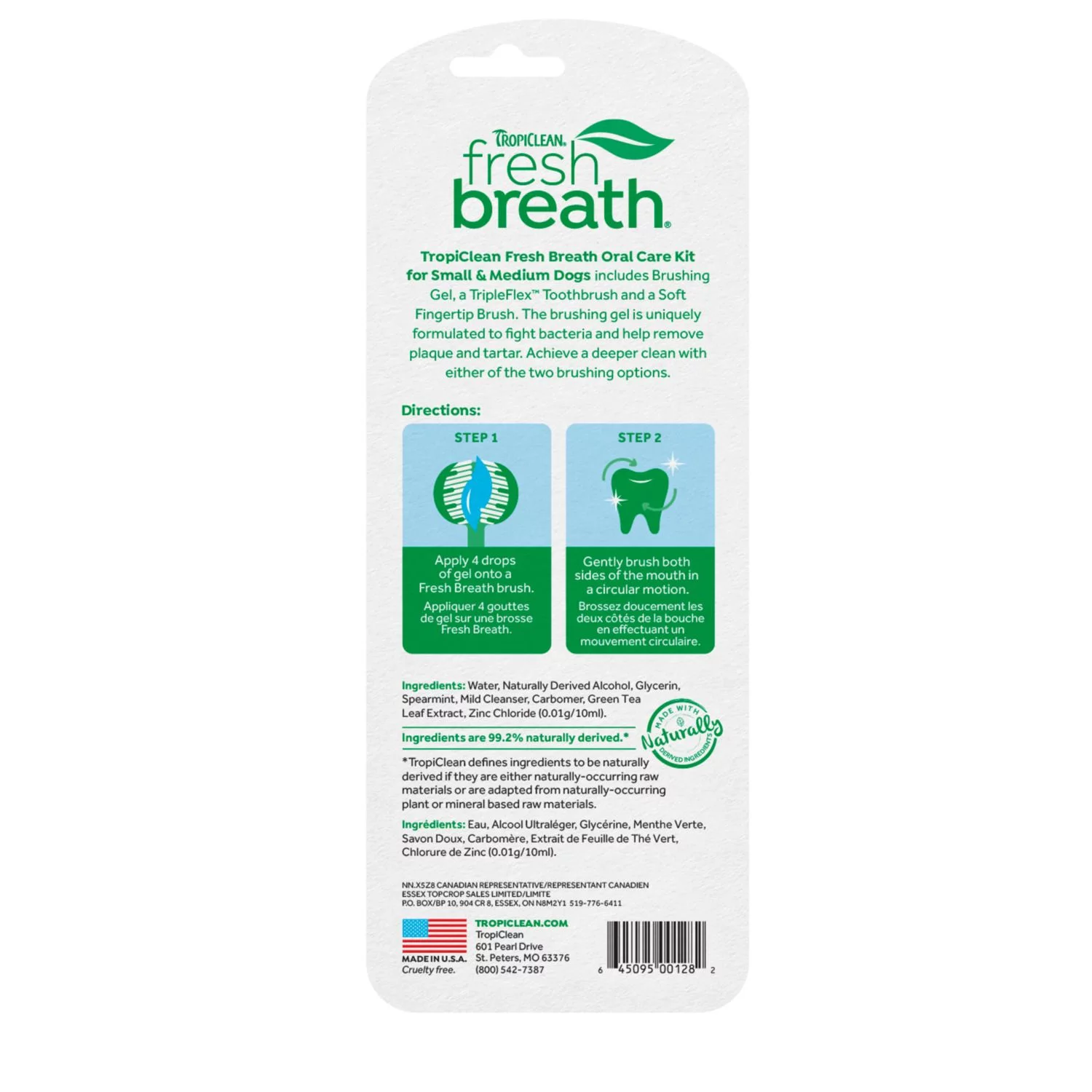 Tropiclean Fresh Breath Oral Gel Kit Small Dogs - Gebitsverzorging - 59 Ml 15 G 2 Tropiclean Fresh Breath Oral Gel Kit Small Dogs - Gebitsverzorging - 59 Ml 15 G - Afbeelding 2