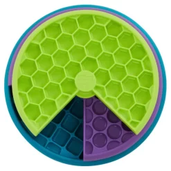 Nina Ottosson Lickin'Layers - Hondenspeelgoed - Ø26 Cm Groen Paars Blauw Level 2 Spel