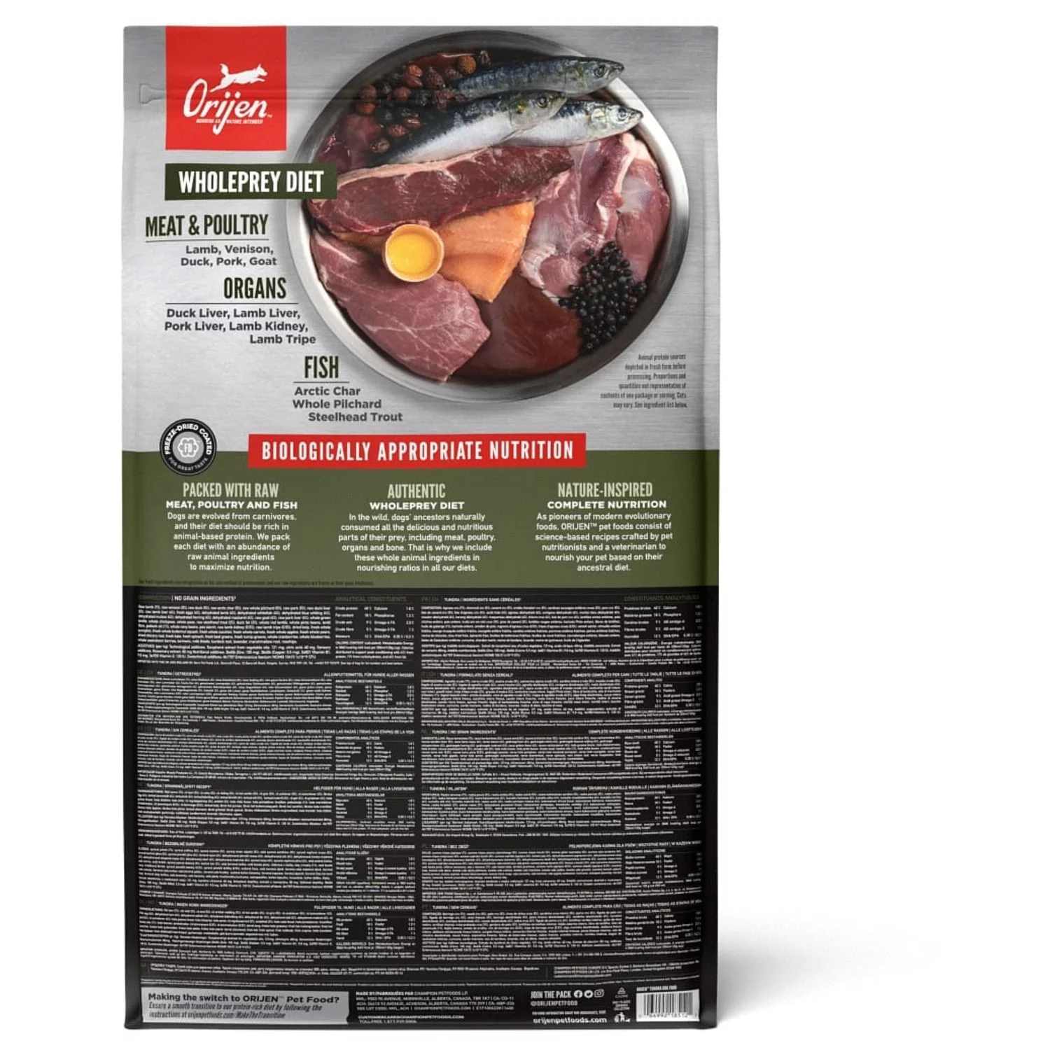 Orijen Whole Prey Tundra Dog Geit&Zwijn - Hondenvoer 5 Orijen Whole Prey Tundra Dog Geit&Zwijn - Hondenvoer - Afbeelding 5