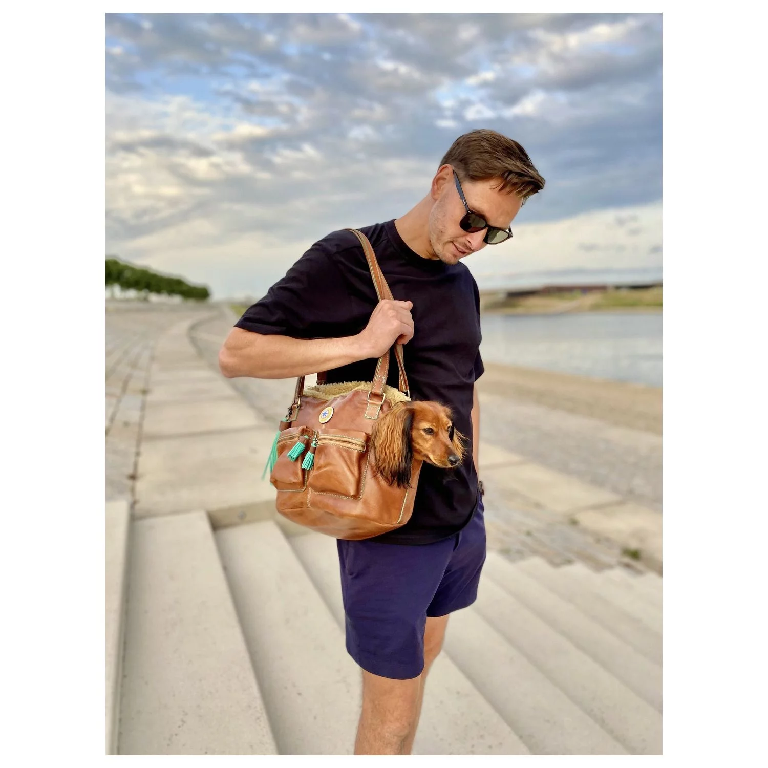 Dwam Hondentas Hipster Bag Blondie - Hondendraagtas - 32x20x27 Cm Bruin 6 Dwam Hondentas Hipster Bag Blondie - Hondendraagtas - 32x20x27 Cm Bruin - Afbeelding 6