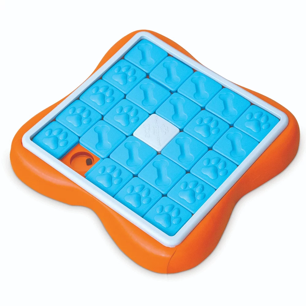 Nina Ottosson Challenge Slider Snack Puzzel - Hondenspeelgoed - 38x38x5 Cm Oranje Blauw Level 3 1 Nina Ottosson Challenge Slider Snack Puzzel - Hondenspeelgoed - 38x38x5 Cm Oranje Blauw Level 3