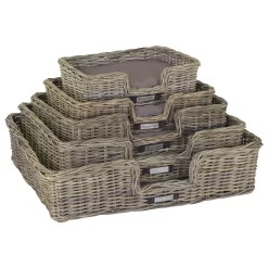 Happy-House Rieten Mand Recht Naturel - Hondenmand -Dierbenodigdheden-Honden 5368 M 941170 6