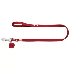 Hunter Looplijn Leder Rood - Hondenriem