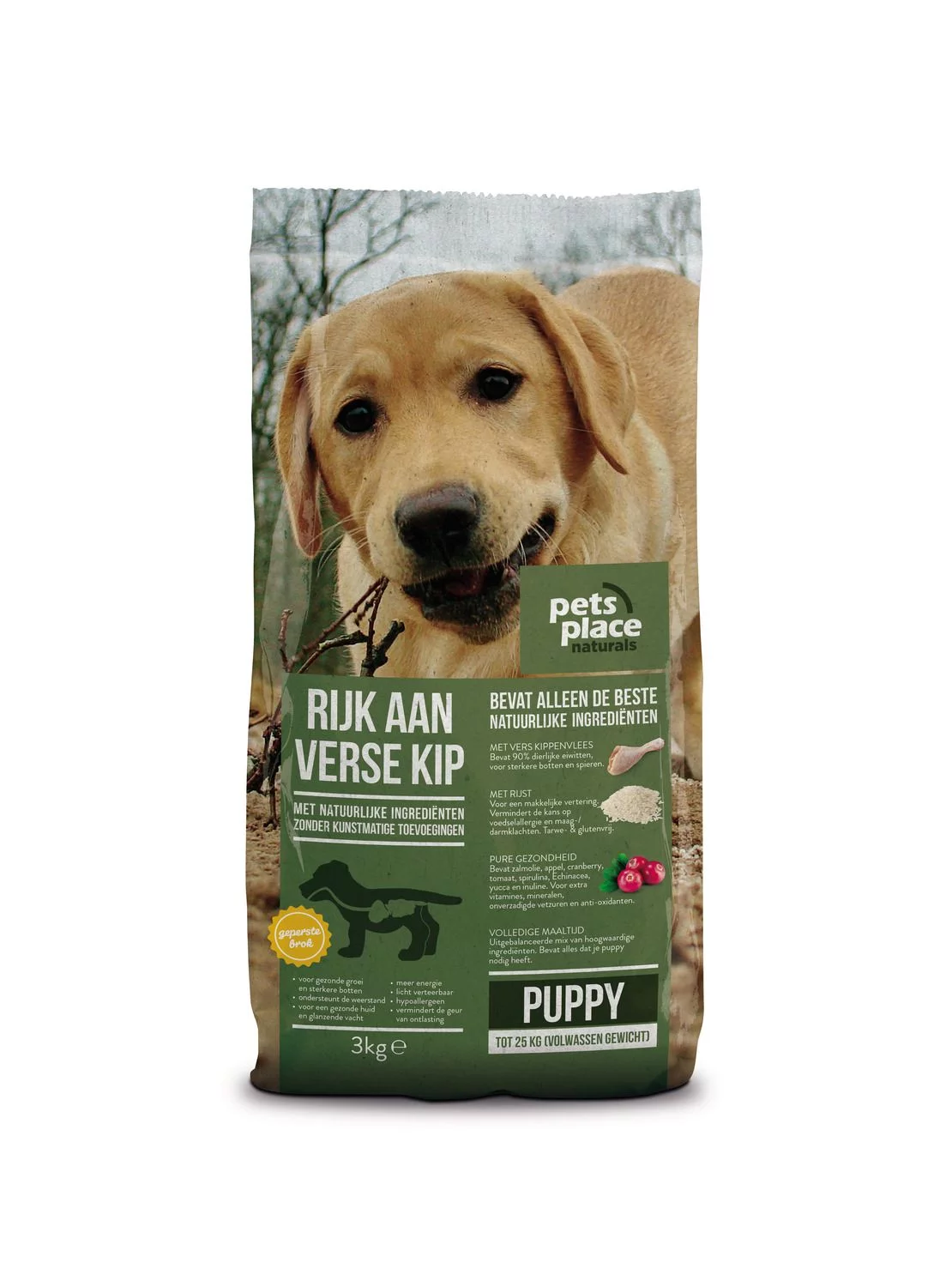 Pets Place Naturals Puppy Small Breed Kip - Hondenvoer 1 Pets Place Naturals Puppy Small Breed Kip - Hondenvoer