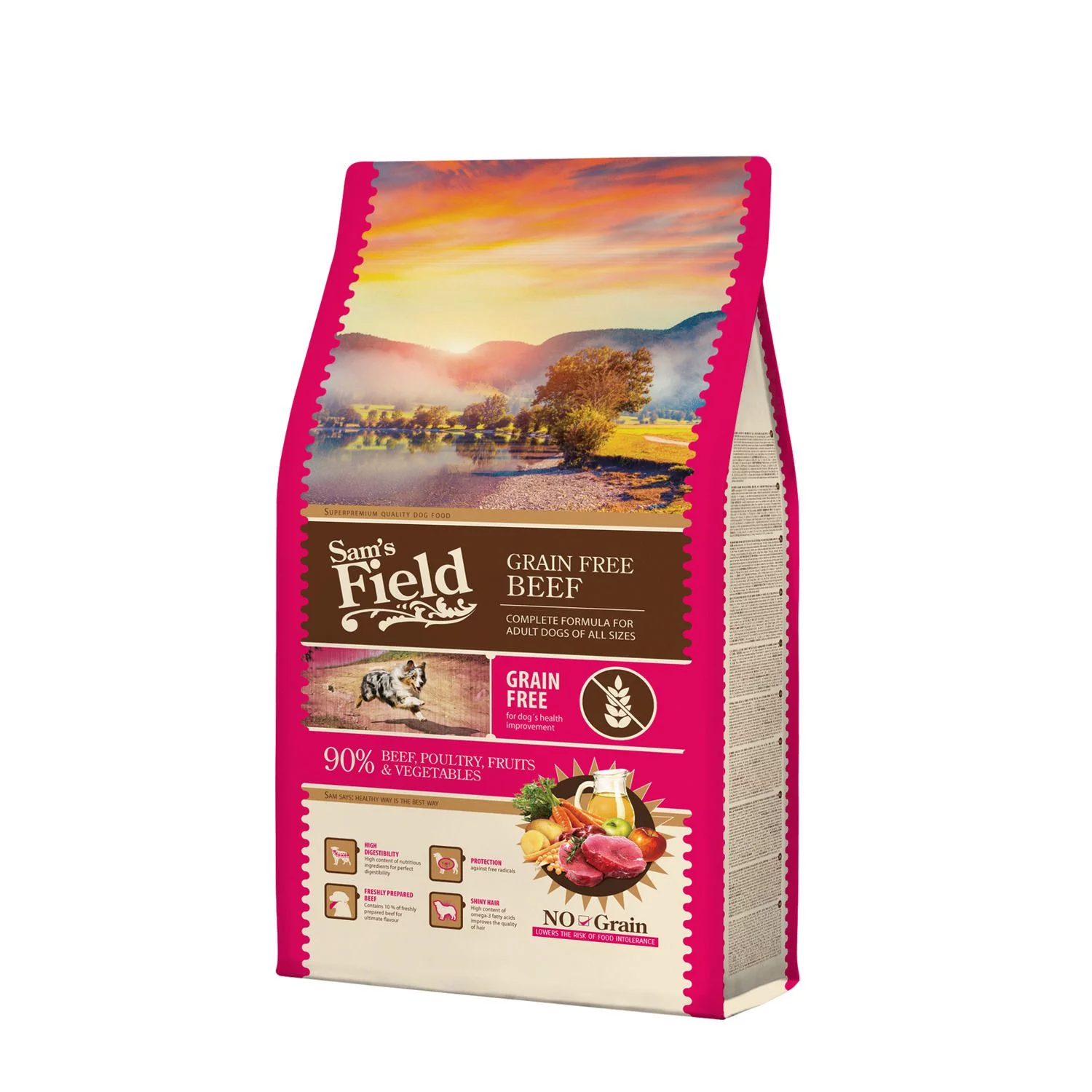 Sam's Field Adult High Meat & Grain Free Rund - Hondenvoer 1 Sam's Field Adult High Meat & Grain Free Rund - Hondenvoer