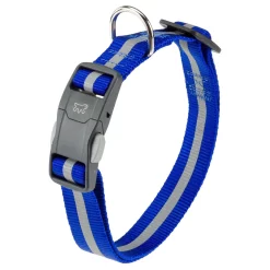 Adori Klikhalsband Reflex Blauw&Reflecterend - Hondenhalsband
