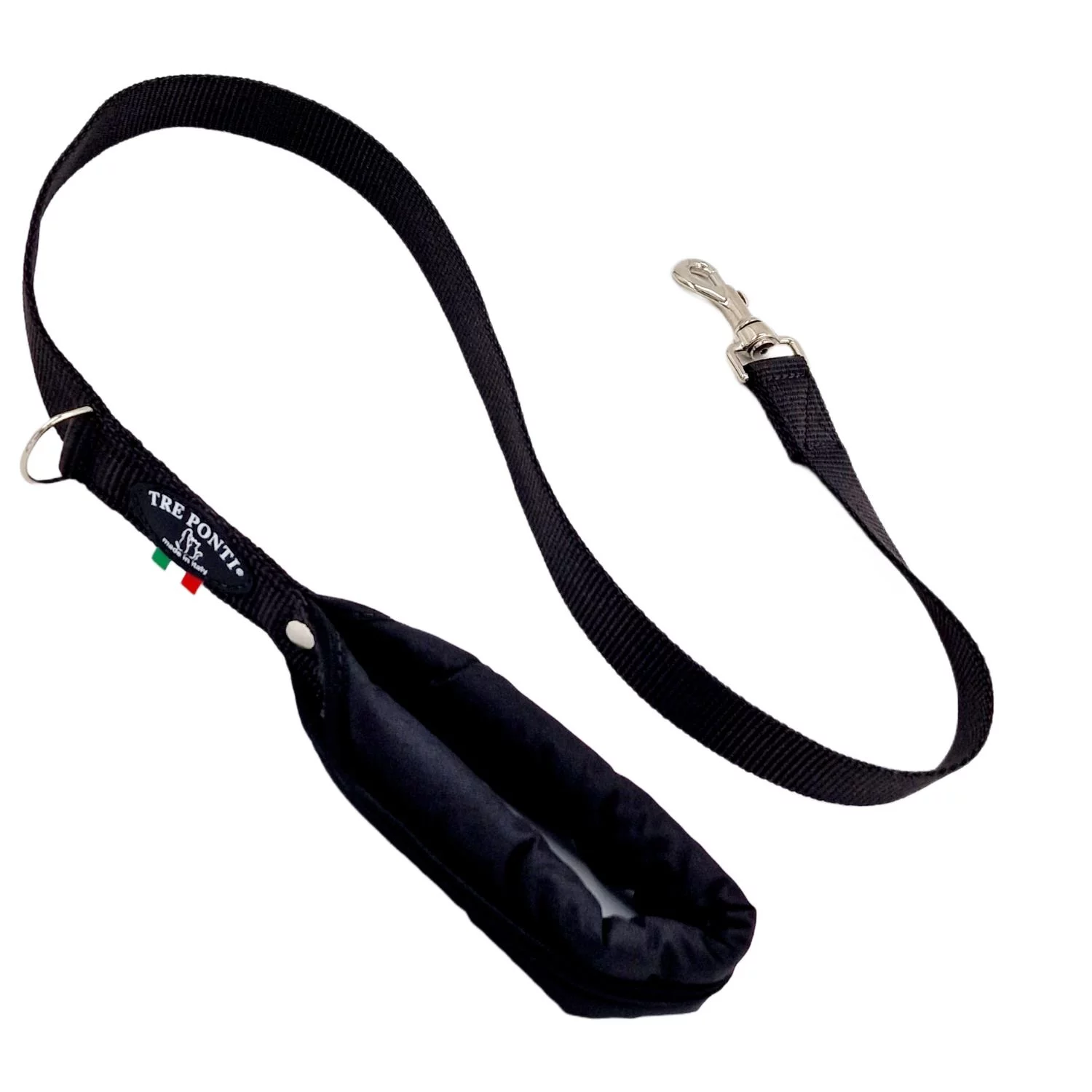 Tre Ponti Looplijn Primo Single Handled - Hondenriem - 110 Cm Zwart 1 Tre Ponti Looplijn Primo Single Handled - Hondenriem - 110 Cm Zwart