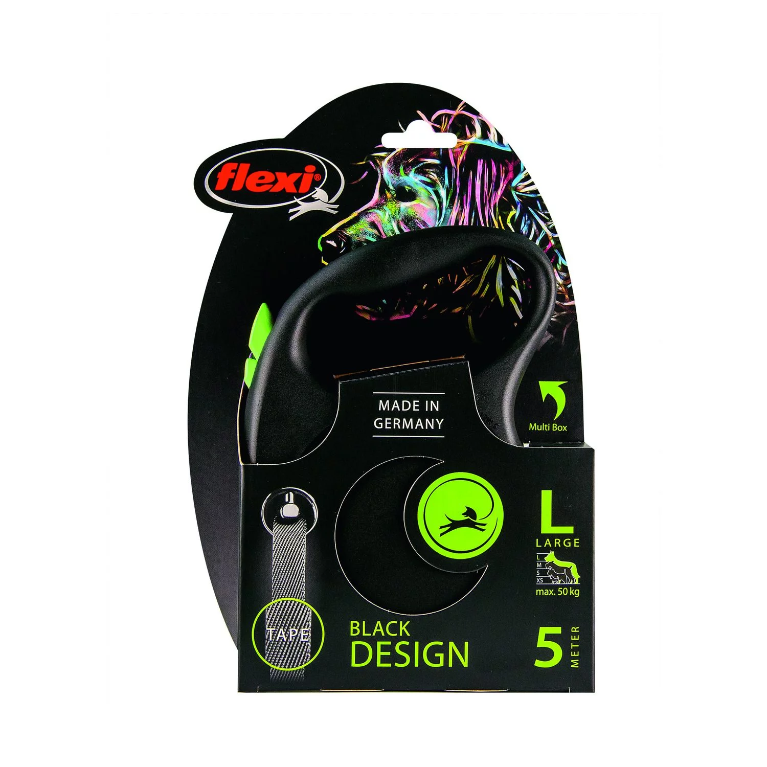 Flexi Black Design Tape L 5 M - Hondenriem 2 Flexi Black Design Tape L 5 M - Hondenriem - Afbeelding 2