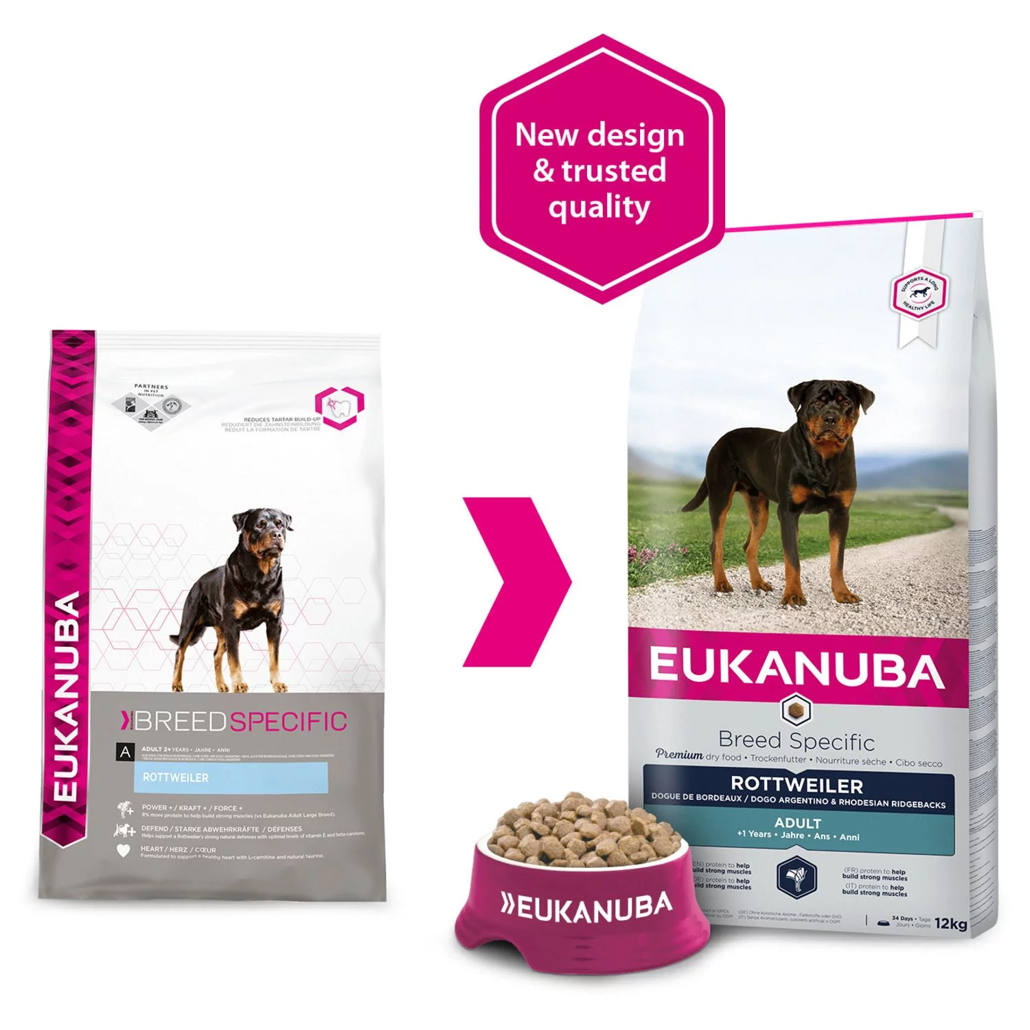 Eukanuba Adult Rotweiler - Hondenvoer - Kip 12 Kg 2 Eukanuba Adult Rotweiler - Hondenvoer - Kip 12 Kg - Afbeelding 2