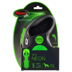 Flexi New Neon Special Edition 5m - Hondenriem - 5 M Zwart Groen M