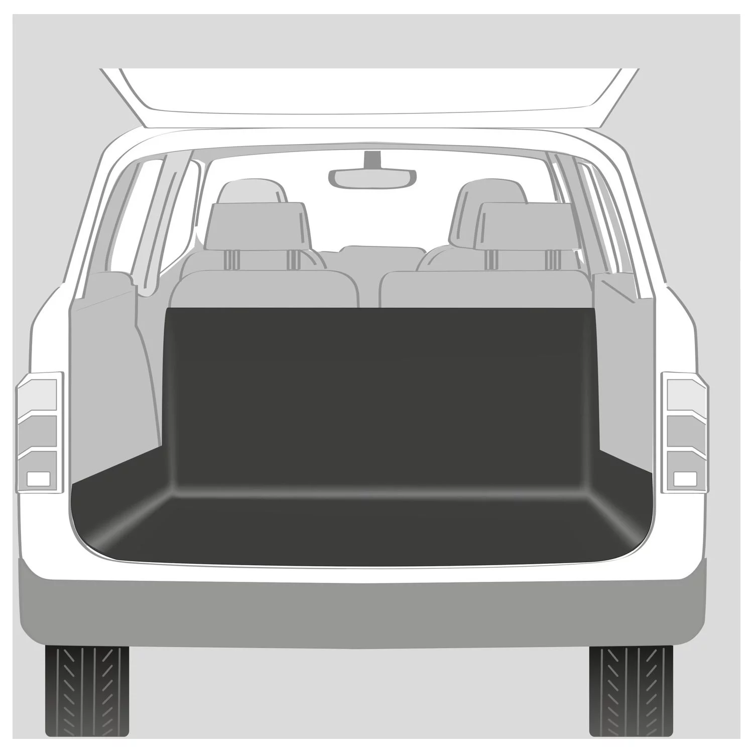 Trixie Autodeken Kofferbak - Hondenautoaccessoire - 1.20x1.50 M Zwart 3 Trixie Autodeken Kofferbak - Hondenautoaccessoire - 1.20x1.50 M Zwart - Afbeelding 3