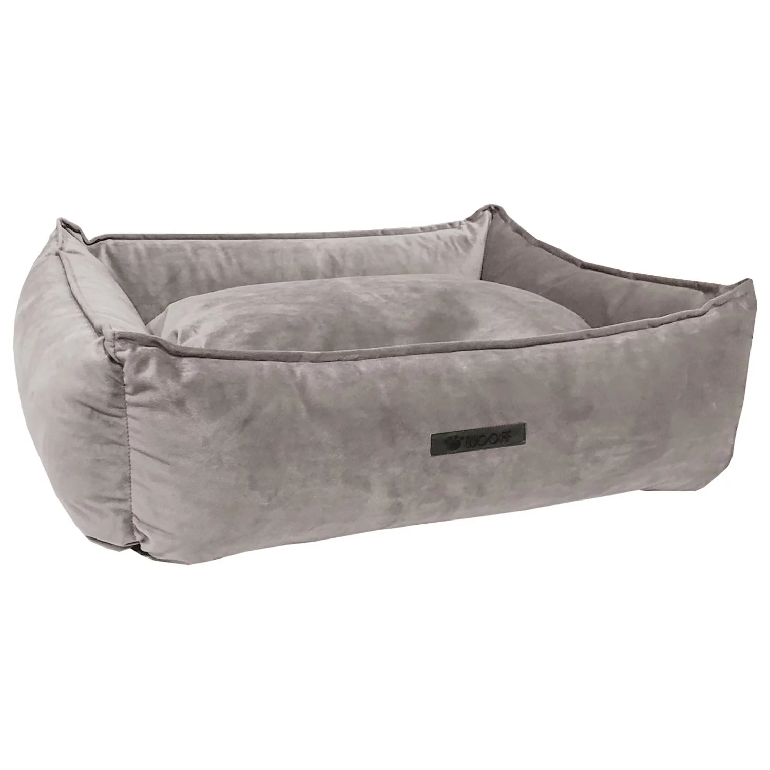 Wooff Cocoon Velours - Hondenkussen - 60x40x18 Cm Grijs Small 2 Wooff Cocoon Velours - Hondenkussen - 60x40x18 Cm Grijs Small - Afbeelding 2
