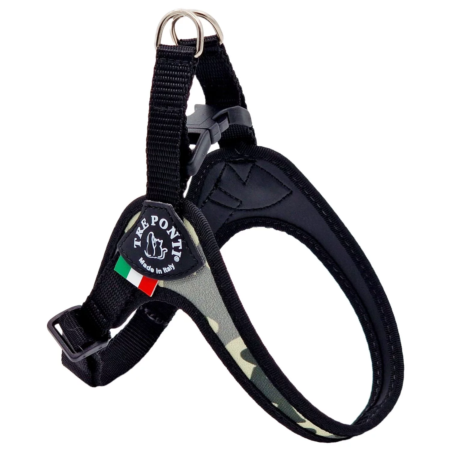 Tre Ponti Fibbia Verstelbaar Tuig Grijs&Camouflage - Hondenharnas 2 Tre Ponti Fibbia Verstelbaar Tuig Grijs&Camouflage - Hondenharnas - Afbeelding 2