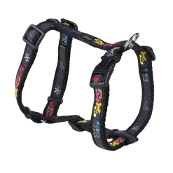 Rogz Scooter Tuigje Bone - Hondenharnas - Zwart Multi-Color Medium
