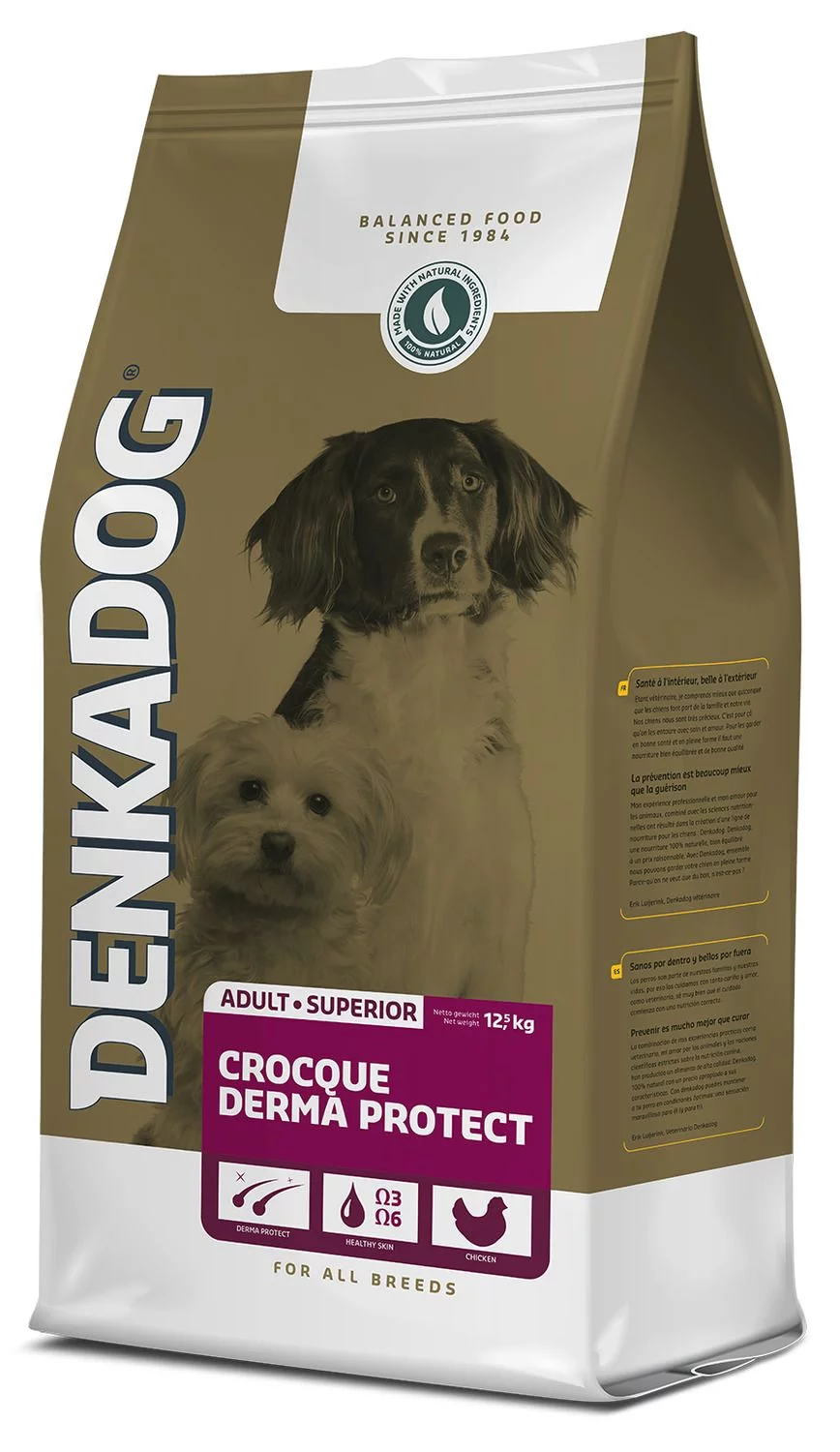 Denkadog Superior Crocque Derma Protect - Hondenvoer - Kip Rund Rijst 12.5 Kg 1 Denkadog Superior Crocque Derma Protect - Hondenvoer - Kip Rund Rijst 12.5 Kg