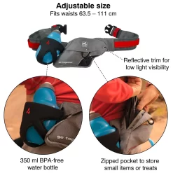 Kurgo K9 Excusion Running Belt - Hondenheupgordel - Grijs Rood 11 Kurgo K9 Excusion Running Belt - Hondenheupgordel - Grijs Rood -Dierbenodigdheden-Honden 6510 30021353 3