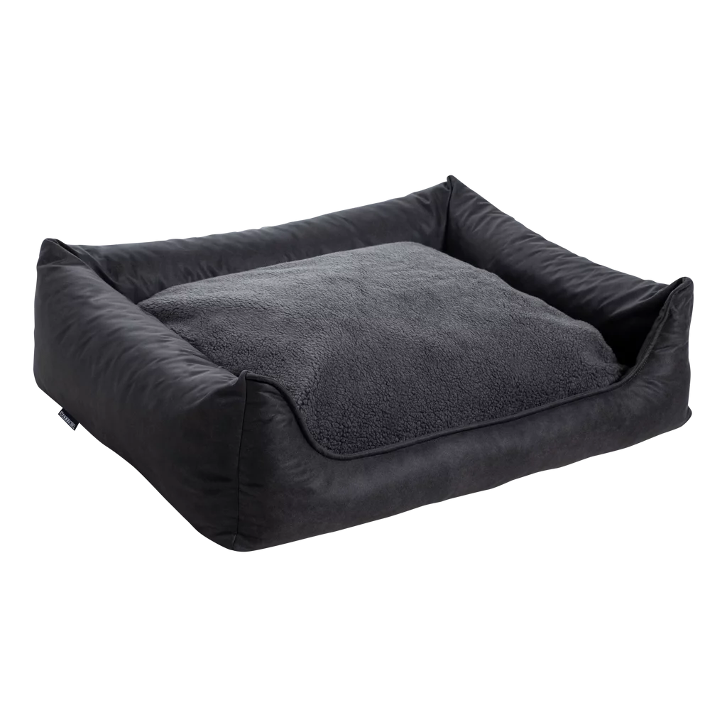 Maxxnobel Orthopedische Sofa Lederlook/Teddy Zwart - Hondenbank 4 Maxxnobel Orthopedische Sofa Lederlook/Teddy Zwart - Hondenbank - Afbeelding 4