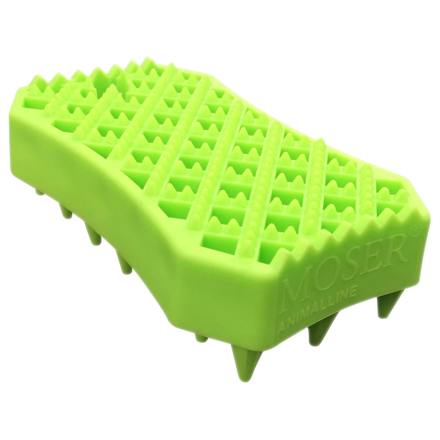 Moser Sheddy Universele Rubberen Borstel - Hondenvachtverzorging - 35x70x115 Mm Groen Grijs 1 Moser Sheddy Universele Rubberen Borstel - Hondenvachtverzorging - 35x70x115 Mm Groen Grijs