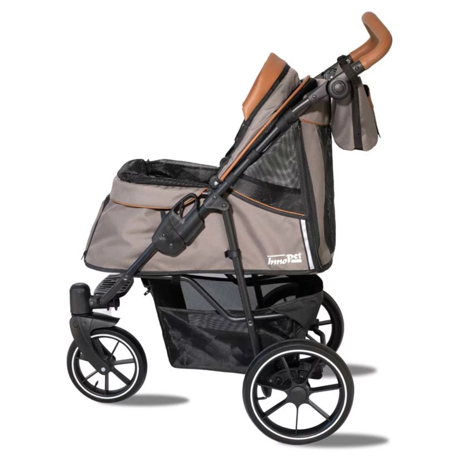 Innopet Hondenbuggy Premium Cozy - Hondentrolley - 78x57x109 Cm Beige Bruin 2 Innopet Hondenbuggy Premium Cozy - Hondentrolley - 78x57x109 Cm Beige Bruin - Afbeelding 2