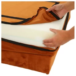 Wooff Boxspring Met Hoofdkussen - Hondenmatras - 70x110x28 Cm Koper Xlarge -Dierbenodigdheden-Honden 6760 30025045 6