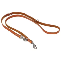 Adori Dresseerlijn Vetleder Met Print - Hondenriem - 200x1.8 Cm Cognac M/L