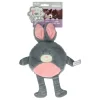 Bunny Puppy Flat Rabbit - Hondenspeelgoed - 35x17x3 Cm Grijs Roze
