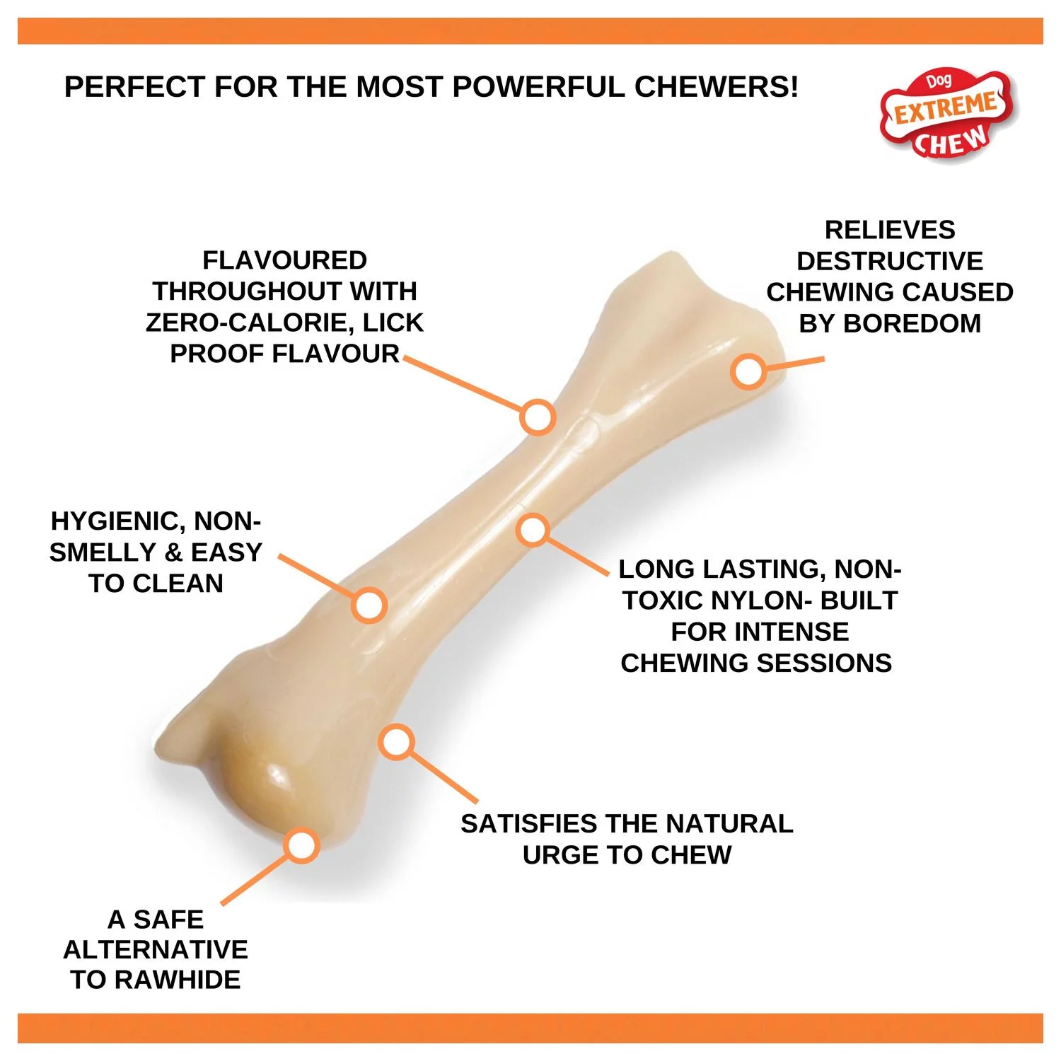 Nylabone Extreme Monster Chew - Hondenspeelgoed - Kip Creme Voor Honden Vanaf 23kg Xxl 2 Nylabone Extreme Monster Chew - Hondenspeelgoed - Kip Creme Voor Honden Vanaf 23kg Xxl - Afbeelding 2