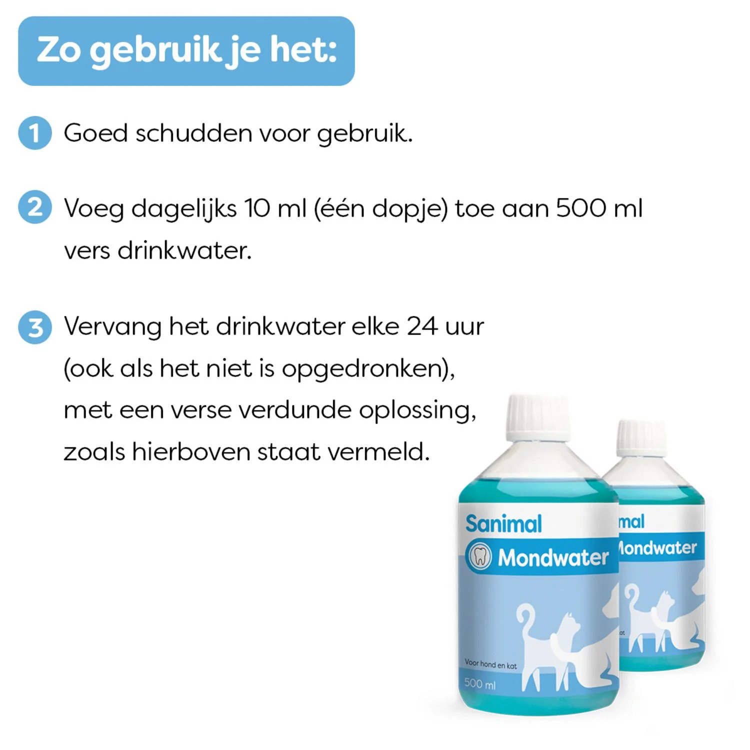 Sanimal Dental Care - Gebitsverzorging - 500 Ml 5 Sanimal Dental Care - Gebitsverzorging - 500 Ml - Afbeelding 5