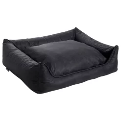 Maxxnobel Orthopedische Sofa Lederlook/Teddy Zwart - Hondenbank