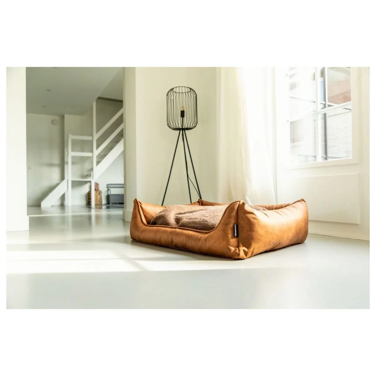 Maxxnobel Orthopedische Sofa Lederlook/Teddy Cognac - Hondenbank 9 Maxxnobel Orthopedische Sofa Lederlook/Teddy Cognac - Hondenbank - Afbeelding 9