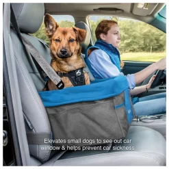 Kurgo Heather Booster Seat - Hondenautoaccessoire - Antraciet Blauw Tot 13.6 Kg -Dierbenodigdheden-Honden 7288 30021320 4