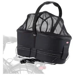 Trixie Fietsmand Long Voor Brede Bagagedragers - Hondenfietsaccessoires - 29x49x60 Cm Zwart