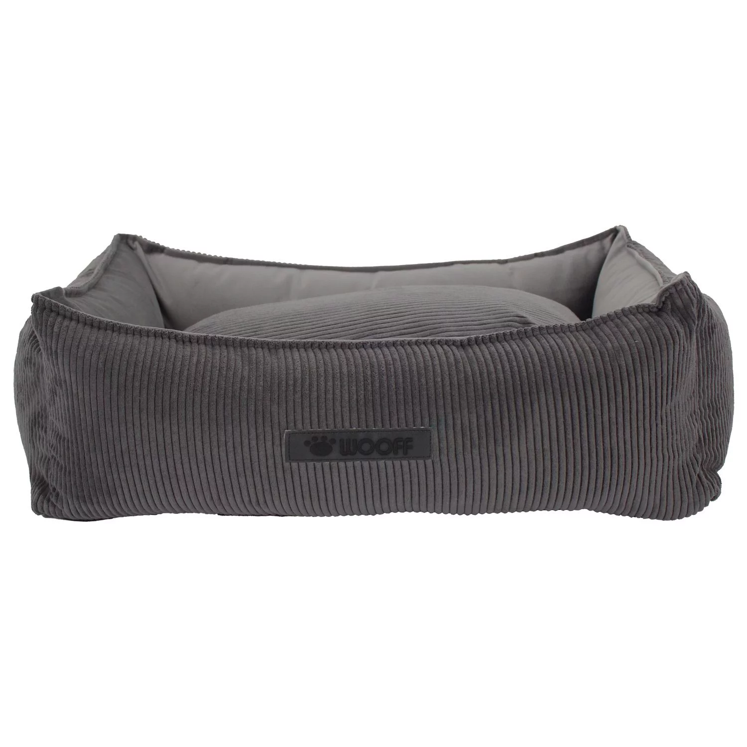 Wooff Cocoon Rib Velours Antraciet - Hondenmand 2 Wooff Cocoon Rib Velours Antraciet - Hondenmand - Afbeelding 2