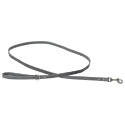 Adori Looplijn Vetleder Met Print - Hondenriem - 180x1.4 Cm Grijs S