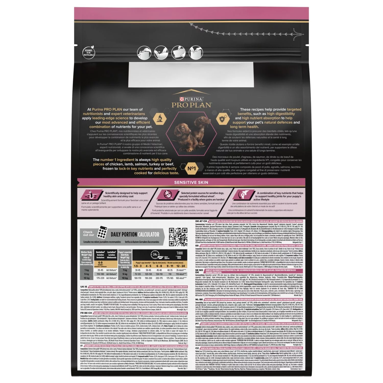 Pro Plan Dog Puppy Small & Mini Breed Sensitive Skin - Hondenvoer - Zalm 3 Kg 5 Pro Plan Dog Puppy Small & Mini Breed Sensitive Skin - Hondenvoer - Zalm 3 Kg - Afbeelding 5