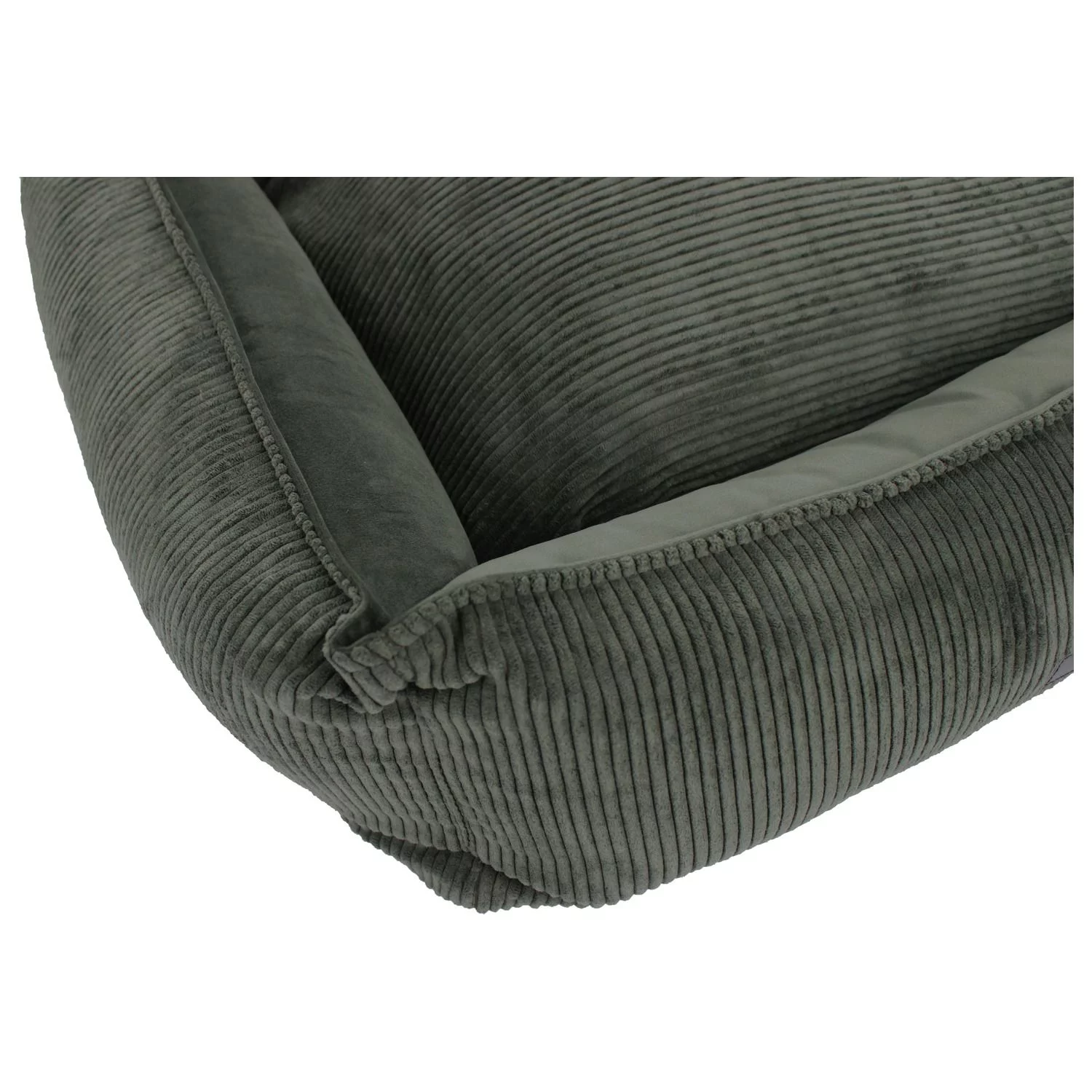 Wooff Cocoon Rib Velours Olijfgroen - Hondenmand 4 Wooff Cocoon Rib Velours Olijfgroen - Hondenmand - Afbeelding 4