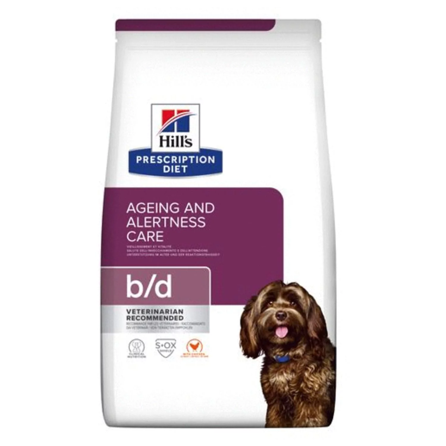 Hill's Prescription Diet B/D Ageing And Alertness Care Zak - Hondenvoer - Kip 12 Kg 1 Hill's Prescription Diet B/D Ageing And Alertness Care Zak - Hondenvoer - Kip 12 Kg