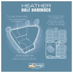 Kurgo Heather Half Hammock - Hondenautoaccessoire - Grijs -Dierbenodigdheden-Honden 7532 30021323 5