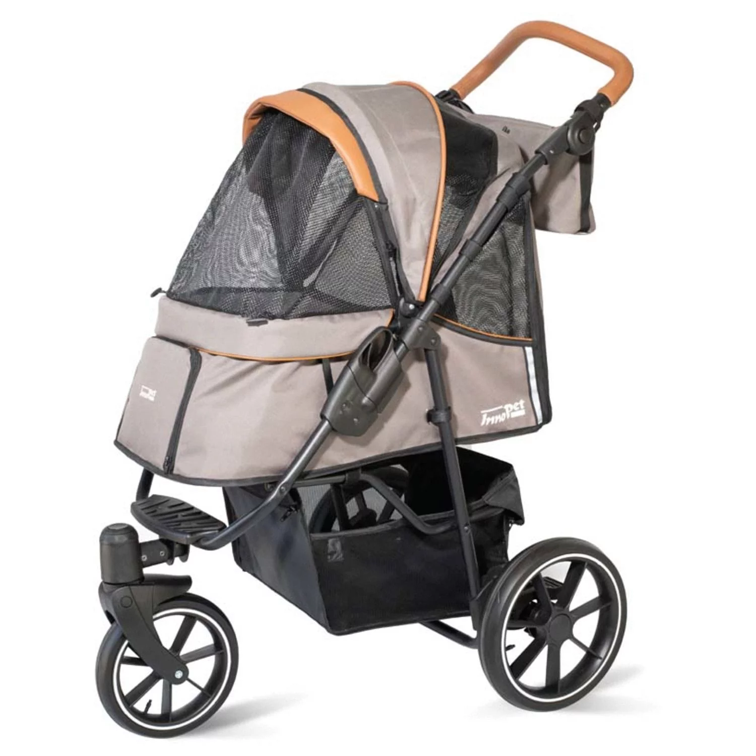 Innopet Hondenbuggy Premium Cozy - Hondentrolley - 78x57x109 Cm Beige Bruin 3 Innopet Hondenbuggy Premium Cozy - Hondentrolley - 78x57x109 Cm Beige Bruin - Afbeelding 3
