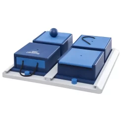Trixie Dog Activity Poker Box 1 Strategiespel - Hondenspeelgoed - 31x31 Cm Donkerblauw Wit Level 2