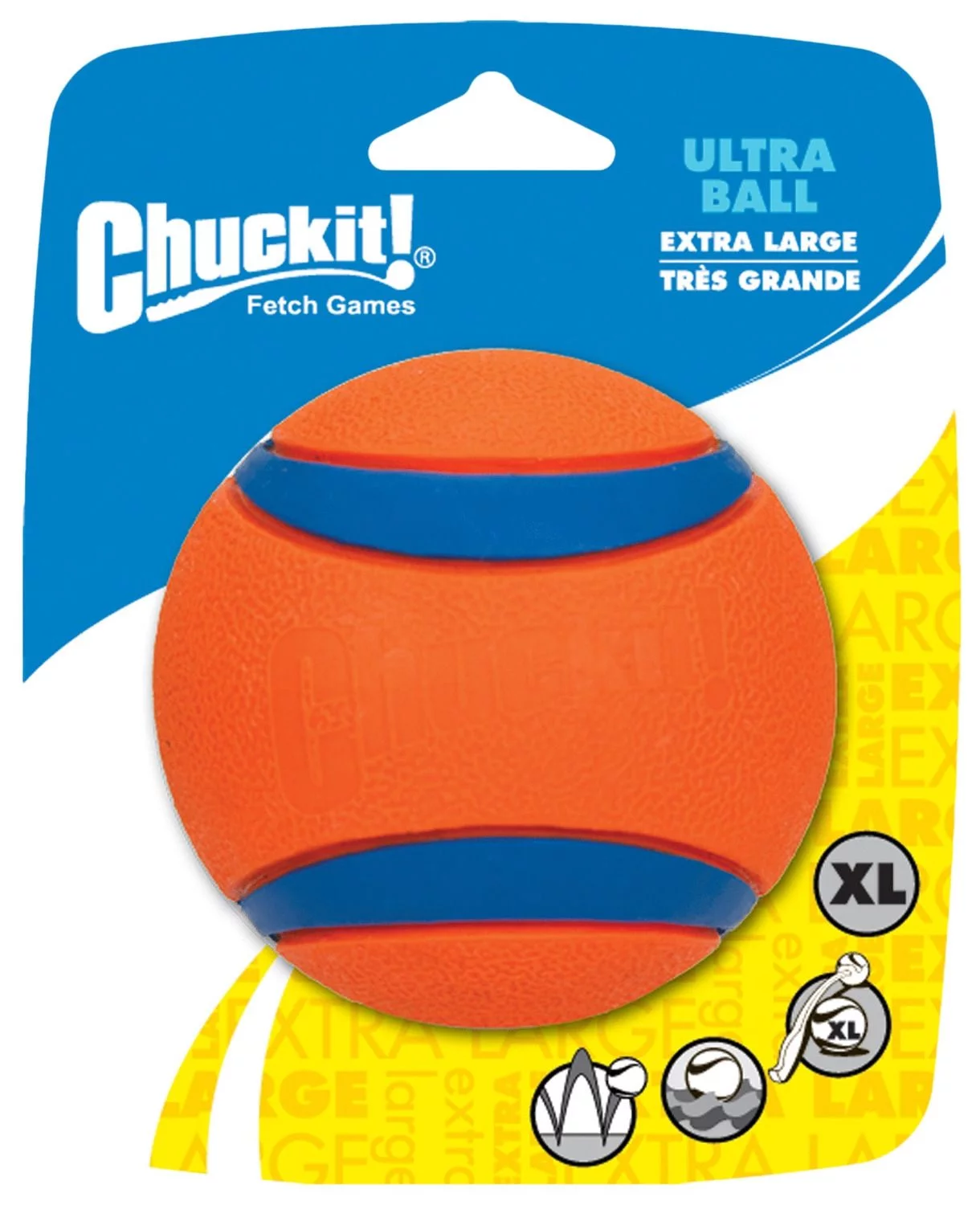 Chuckit! Chuckit Ultra Ball - Hondenspeelgoed - Ø9 Cm Oranje Blauw Xl 1 Chuckit! Chuckit Ultra Ball - Hondenspeelgoed - Ø9 Cm Oranje Blauw Xl