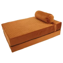 Wooff Boxspring Met Hoofdkussen - Hondenmatras - 70x110x28 Cm Koper Xlarge
