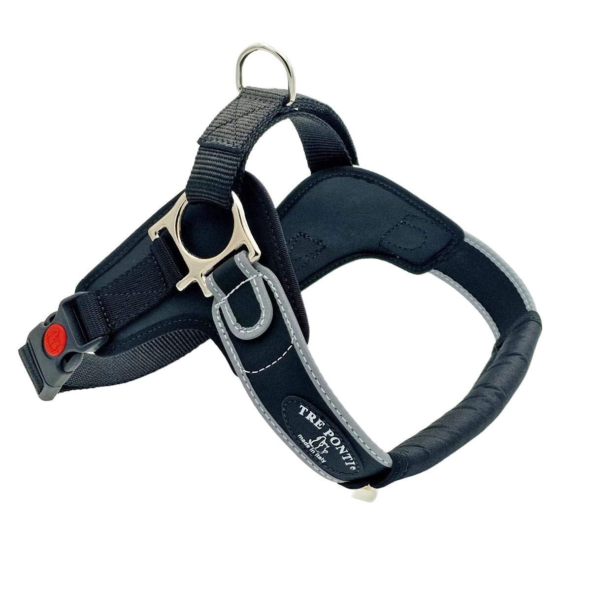 Tre Ponti Forza Tuig Zwart&Reflectie - Hondenharnas 1 Tre Ponti Forza Tuig Zwart&Reflectie - Hondenharnas