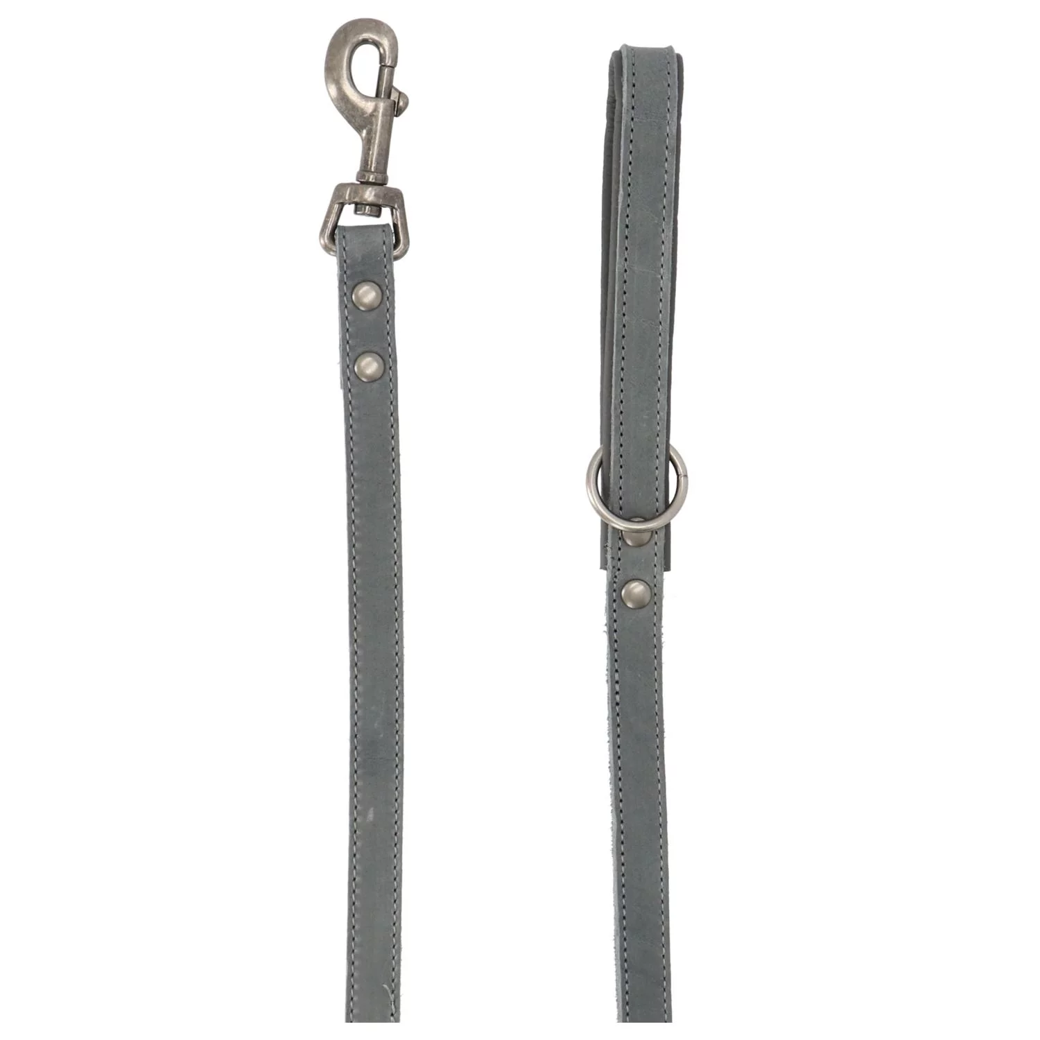 Adori Looplijn Vetleder Gevoerd Handvat - Hondenriem - 130x1.8 Cm Grijs Antraciet M/L 3 Adori Looplijn Vetleder Gevoerd Handvat - Hondenriem - 130x1.8 Cm Grijs Antraciet M/L - Afbeelding 3